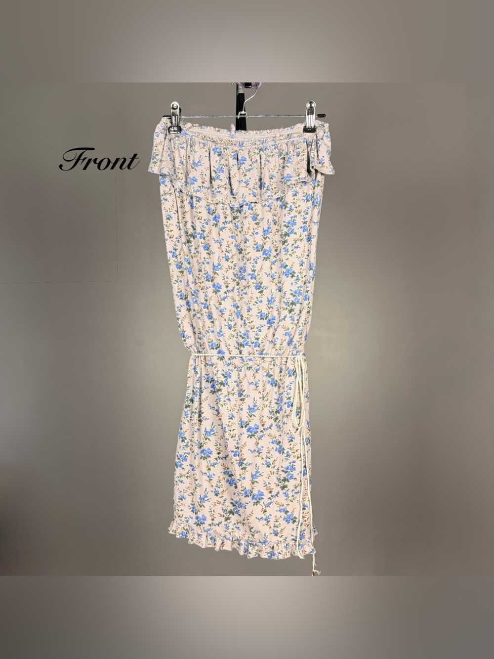 Aerie Floral Sleeveless Ruffle Midi Dress Cottagecore Boho Y2K Preppy Summer XS